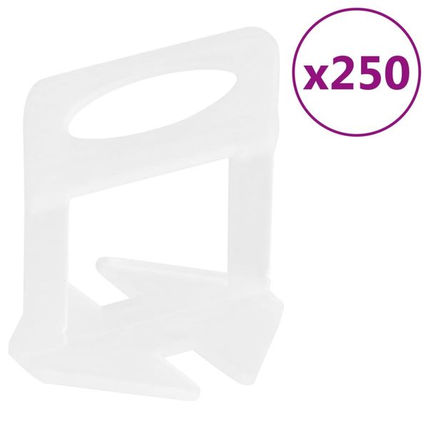 vidaXL Podložky na vyrovnávanie dlaždíc 250 ks 3 mm