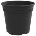 vidaXL Kulatý kvetináč 6 ks Čierna Ø 19 x 16 cm Plast