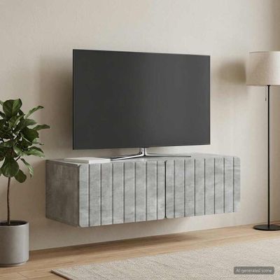 vidaXL Nástenná TV skrinka 98 x 41 x 30 cm Betónovo sivá