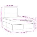 vidaXL Posteľný rám boxsping s matracom ružový 120x200 cm zamat