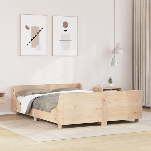 vidaXL Posteľ bez matraca 140x190 cm borovicový masív