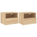 vidaXL TV nástenné skrinky 2 ks dub sonoma 40x30x30cm kompozitné drevo