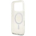 Guess IML Glitter Pearl Strap MagSafe puzdro pre iPhone 17 Pro Max transparentné