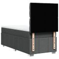 vidaXL Posteľný rám boxsping s matracom tmavosivý 80x200 cm látka
