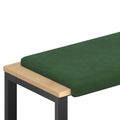 vidaXL Vankúš na lavičku manšestr Tmavozelená Hĺbka 35 cm