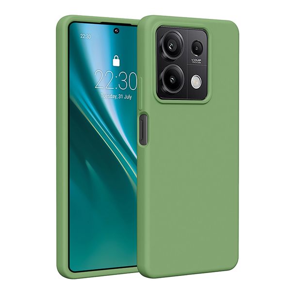 Puzdro Etteri Silikónové pre Xiaomi Redmi Note 13 5G svetlozelená