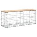 vidaXL Záhradná lavička gabiónový dizajn 103x31,5x42cm masív. borovica