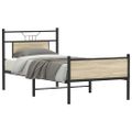 vidaXL Posteľný rám bez matraca dub sonoma 90x200 cm kompozitné drevo
