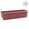 vidaXL Kvetinové boxy pre euro palety 12 ks Hnedá 36,5 x 14 x 9,5 cm