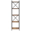 vidaXL Regál na knihy 40 x 30 x 155 cm Kompozitné drevo Staré drevo