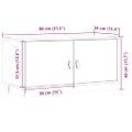 vidaXL TV skrinka biela 80x34x40 cm masívna borovica
