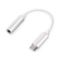 Setty adaptér USB-C - audio jack 3,5mm biely