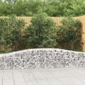 vidaXL Oblúkový gabionový kôš 10 ks 400x50x40/60 cm pozinkované železo