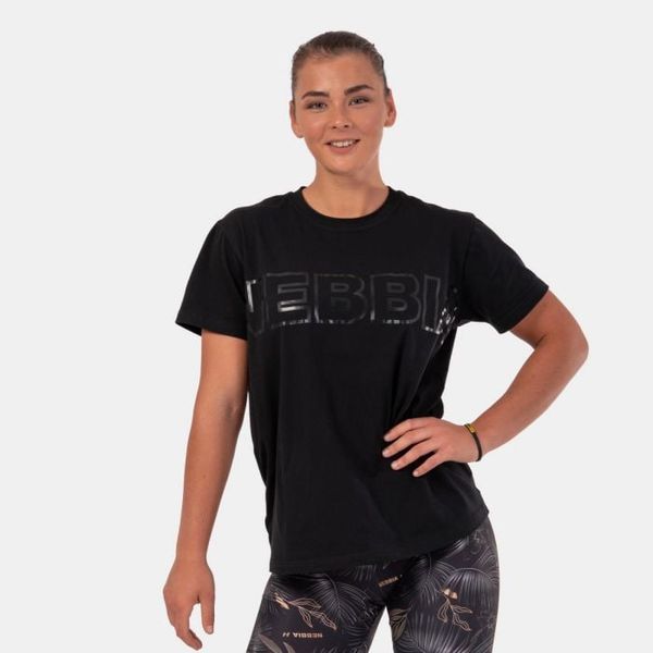 Dámske tričko Invisible Logo Black - NEBBIA, veľkosť S