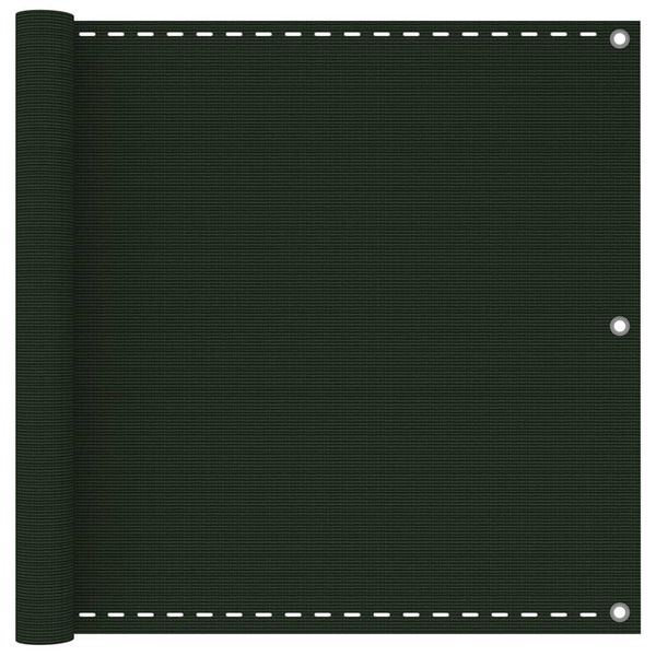 vidaXL Balkónová markíza tmavozelená 90x400 cm HDPE