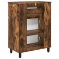 vidaXL Kozmetický stolík do kúpeľne Dymový dub 60 x 35 x 80 cm