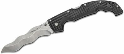 Cold Steel 29AXW Kris Voyager vreckový nôž 13,5 cm, Stonewash, čierna, Griv-Ex