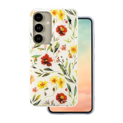Obal Glow Glam pre Samsung Galaxy S25 biely