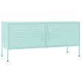 vidaXL TV skrinka mätovo-zelená 105x35x50 cm oceľ