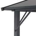vidaXL Altánok so strechou, hliník 4x3x2,6 m, čierny