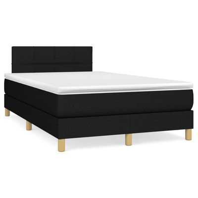 vidaXL Boxspring posteľ s matracom čierna 120x190 cm látka