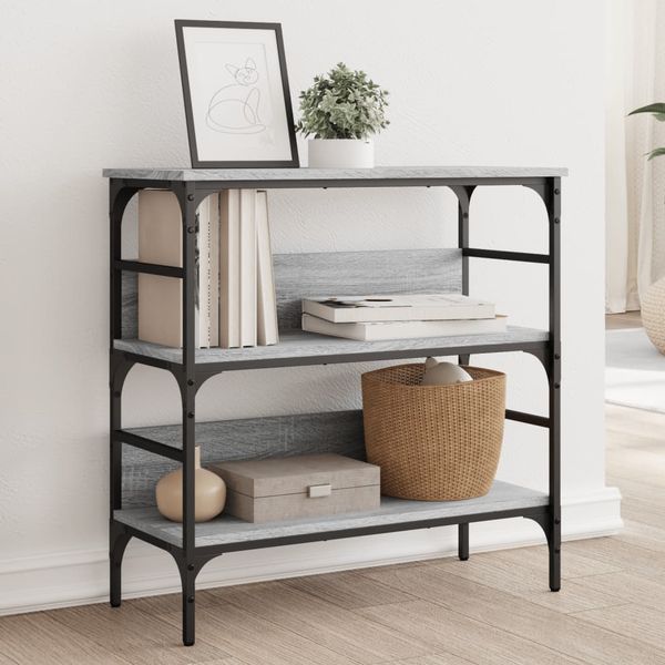vidaXL Konzolový stolík sivý sonoma 75x32x75 cm kompozitné drevo