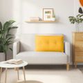 vidaXL Poduška na chrbát Svetložltá 80 x 50 cm Kordúrová tkanina