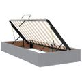 vidaXL Postel s úložným prostorem a matrací Svetlosivá 100 x 200 cm