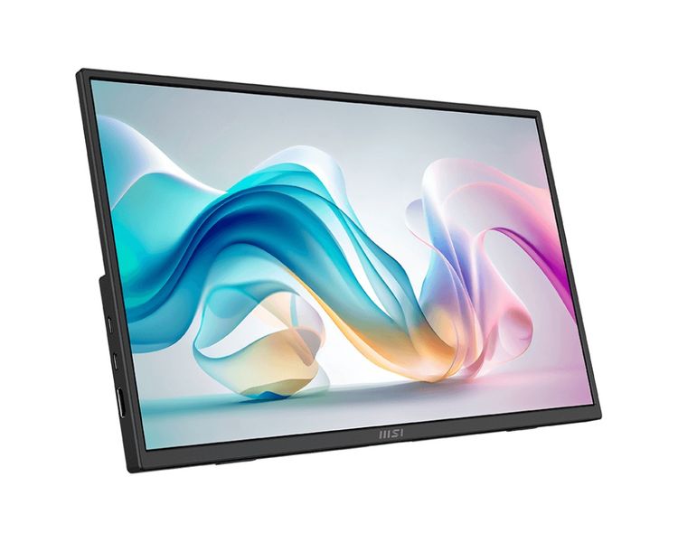 MSI Pro/MP165 E6/15,6"/IPS/FHD/60Hz/4ms/Černá/3R Monitor, 15.6" IPS, 1920×1080, 60Hz, USB-C DP Alt Mode, HDMI 2.0b, reproduktory 2×1W, tripod, cerný