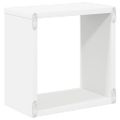 vidaXL Nástenné police 4 ks biele a dub sonoma 26x15x26 cm