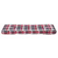 vidaXL Podložka na paletový nábytok, červené kocky 120x40x12 cm, látka