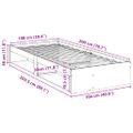 VidaXL Denná posteľ bez matraca Biela 100x200 cm Borovicový masív