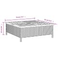 vidaXL Kryt na podstavec slnečníka čierny 70x70x25 cm polyratan akácia