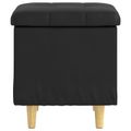vidaXL Ottoman s Úložným Priestorom Čierny 40 x 40 x 45 cm Umelá koža