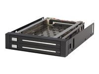 Dual Drive SATA Mobile Rack Enclosure for 3.5 HDD (HSB220SAT25B) - Bay adaptér pre dátové úložisko - čierna