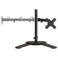 vidaXL Držiak na dva monitory čierny oceľový VESA 75/100 mm