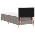 vidaXL LED box s pružinami s čelnou doskou Sivohnedá 80 x 200 cm látka