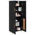 vidaXL Highboard Čierny dub 69,5 x 34 x 180 cm Kompozitné drevo
