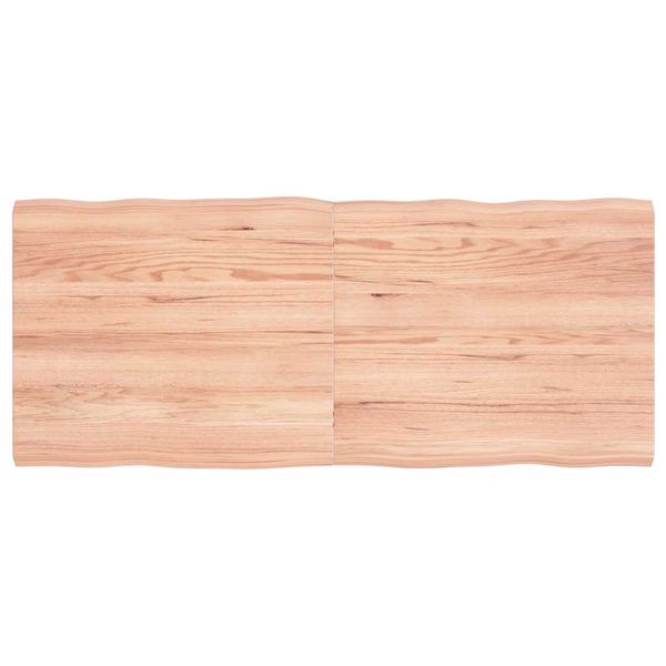 vidaXL Stolová doska svetlohnedá 140x60x(2-4)cm ošetrený masív hrany
