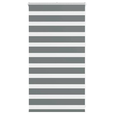 vidaXL Zebra roleta tmavošedá 90x100 cm šírka látky 85,9 cm polyester