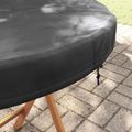 vidaXL Ochranný obal na vonkajší stôl 102 x 102 x 10 cm Okrúhly Čierna