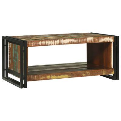 vidaXL Konferenčný stolík 90 x 50 x 38 cm Masívne obnovené drevo