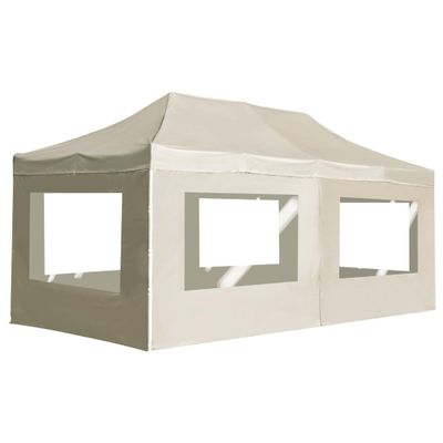 vidaXL Profesionálny skladací stan+steny, hliník 6x3 m, krémový
