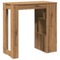 vidaXL Barový stôl s policami dub artisian 102x50x103,5cm kompoz.drevo