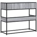 vidaXL Konzolový stolík sivý sonoma 90x35x80 cm kompozitné drevo