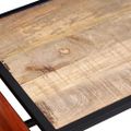 vidaXL Konferenčný stolík s držiakom na časopisy z pravej kože, 110x50x45 cm