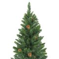 vidaXL Umelý vianočný stromček s borovicovými šiškami zelený 210 cm