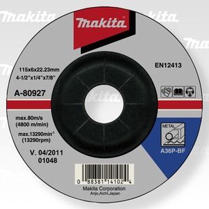 Makita brusný kotúč 115x6x22 oceľ
