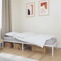 vidaXL Kovový posteľný rám biely 80x200 cm