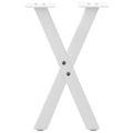 vidaXL Nohy konferenčného stolíka v tvare X, 2 ks, biele, 28 x (42-43) cm, oceľové